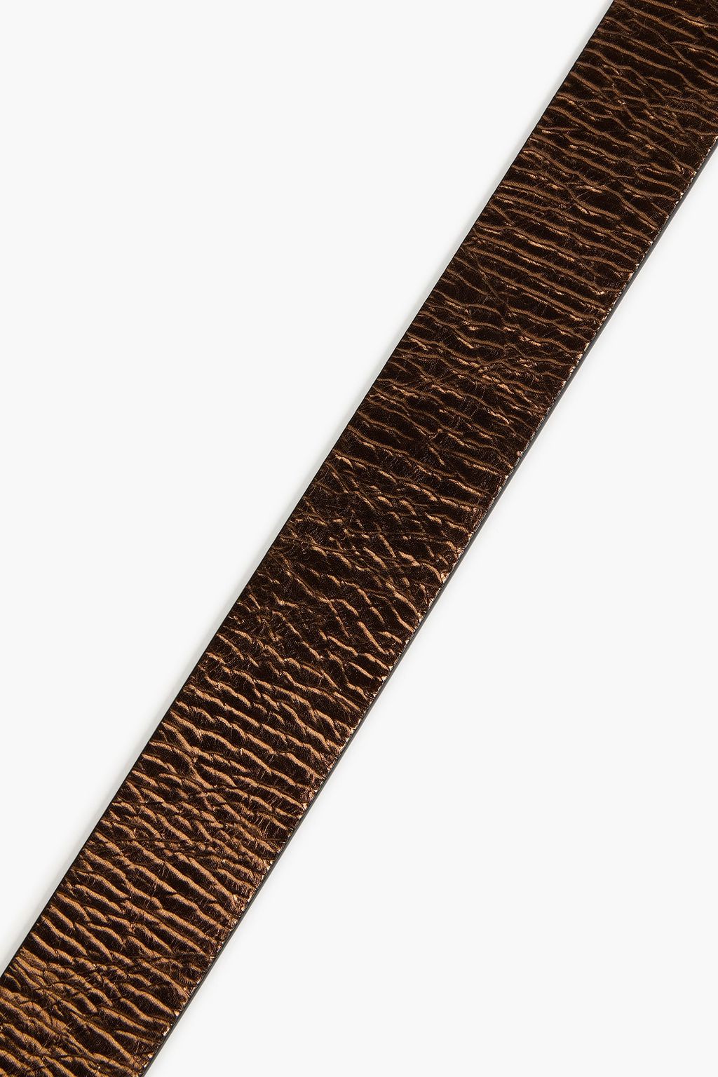 VALENTINO GARAVANI VLOGO metallic cracked-leather belt
