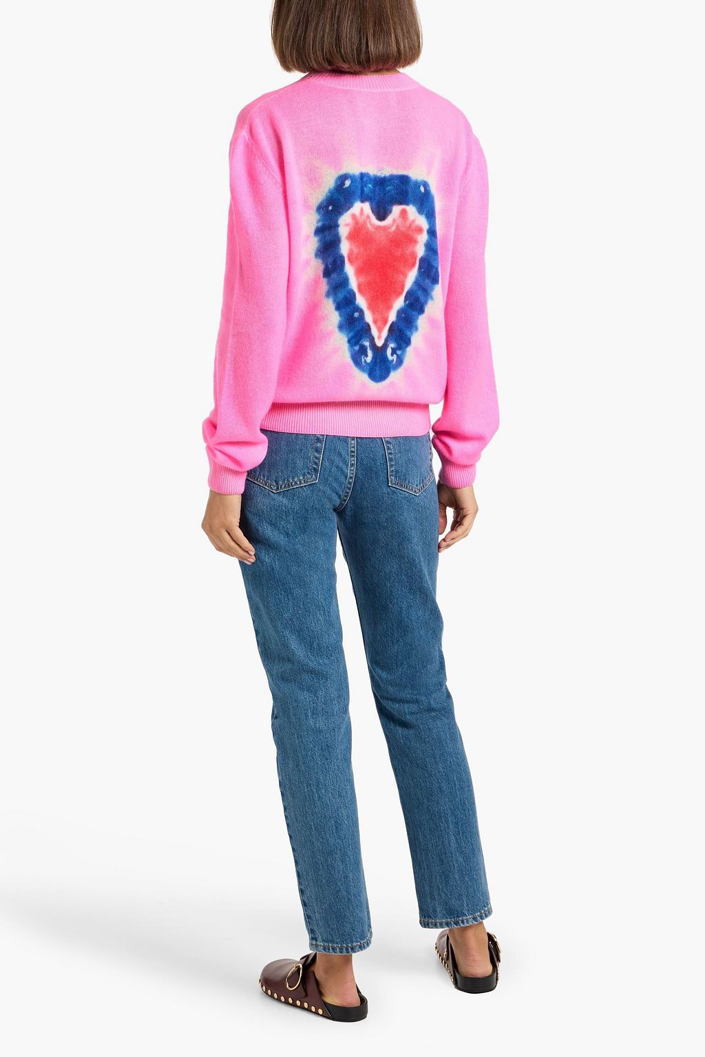THE ELDER STATESMAN Heart Dye intarsia cashmere sweater