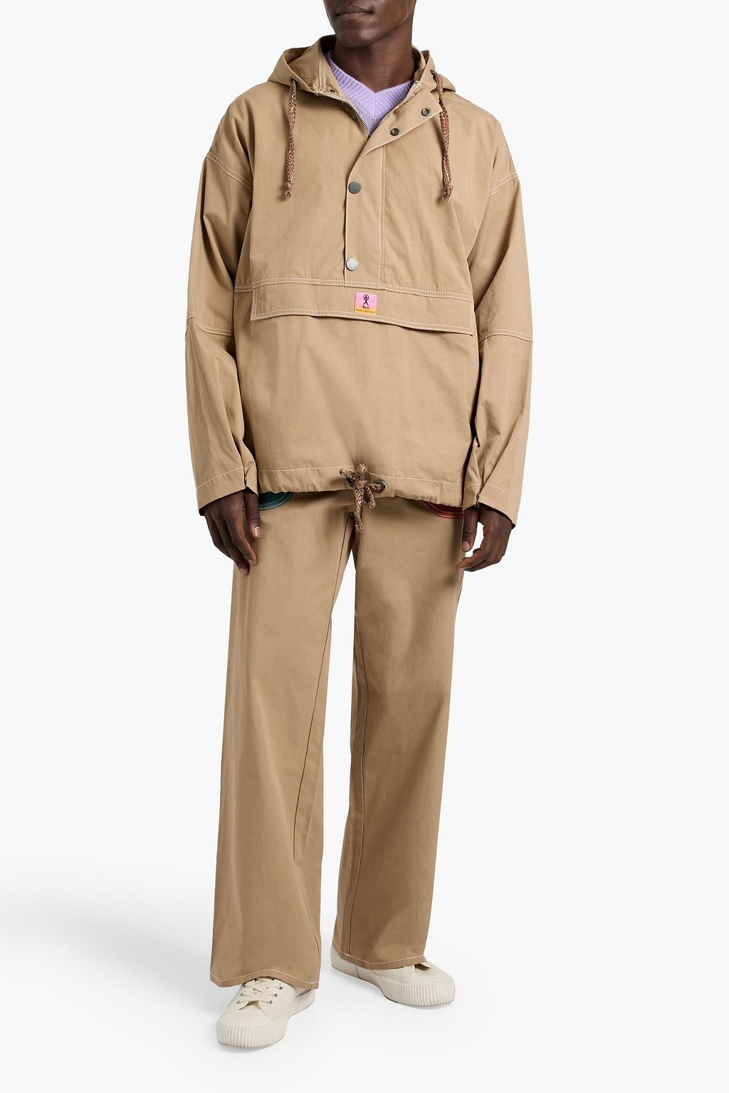 THE ELDER STATESMAN Silvano Airbrush Anorak aus Baumwoll-Twill mit Print und Kapuze