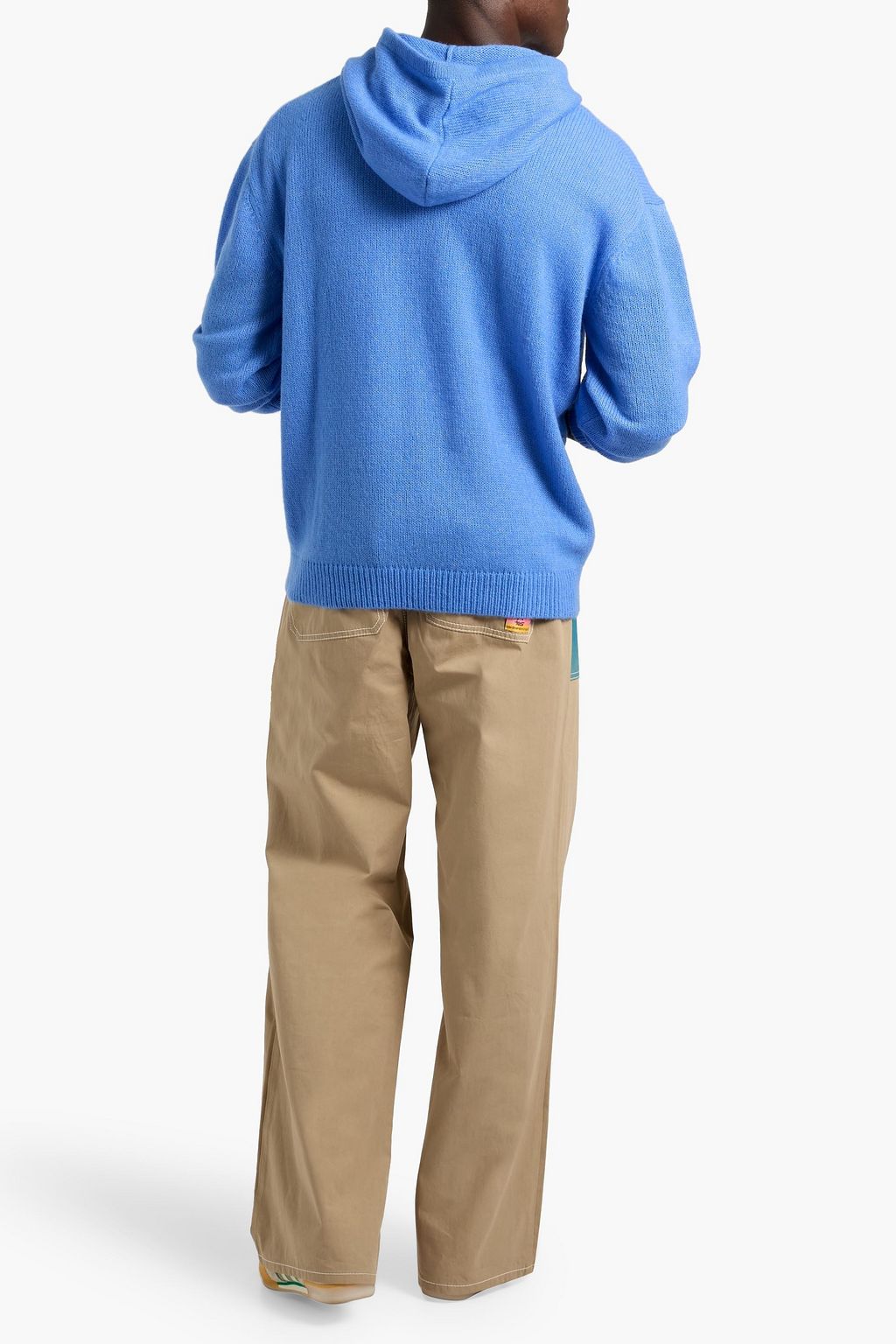THE ELDER STATESMAN Nimbus cashmere and cotton-blend zip-up hoodie