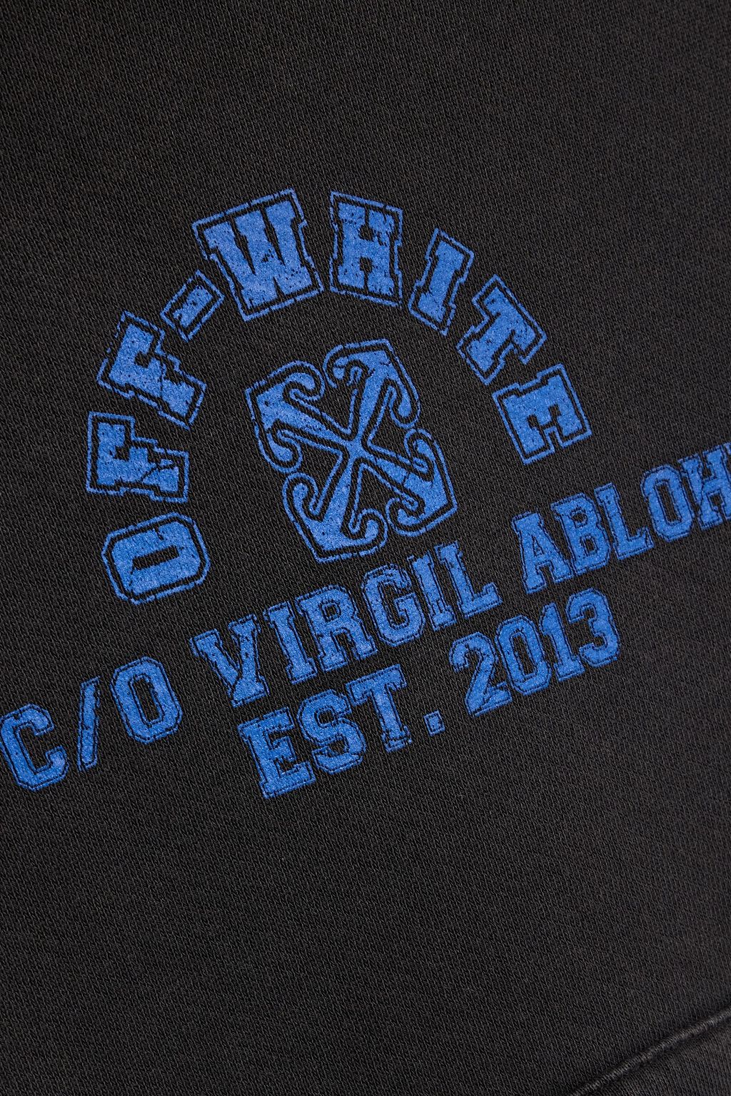 OFF-WHITE™ Printed French cotton-terry hoodie
