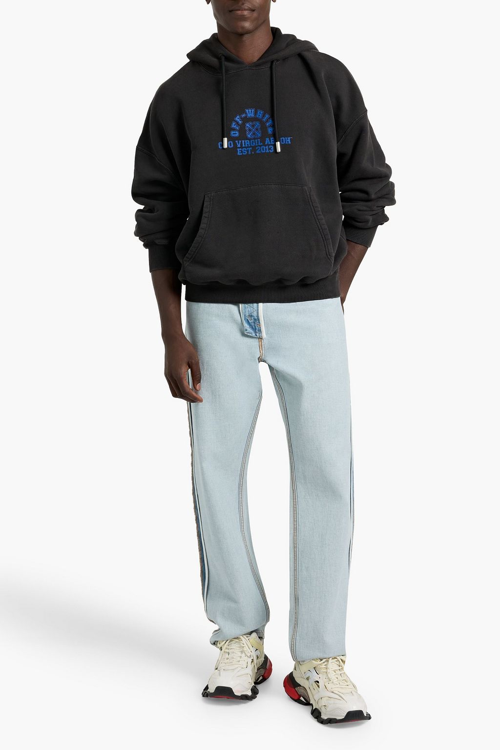 OFF-WHITE™ Printed French cotton-terry hoodie