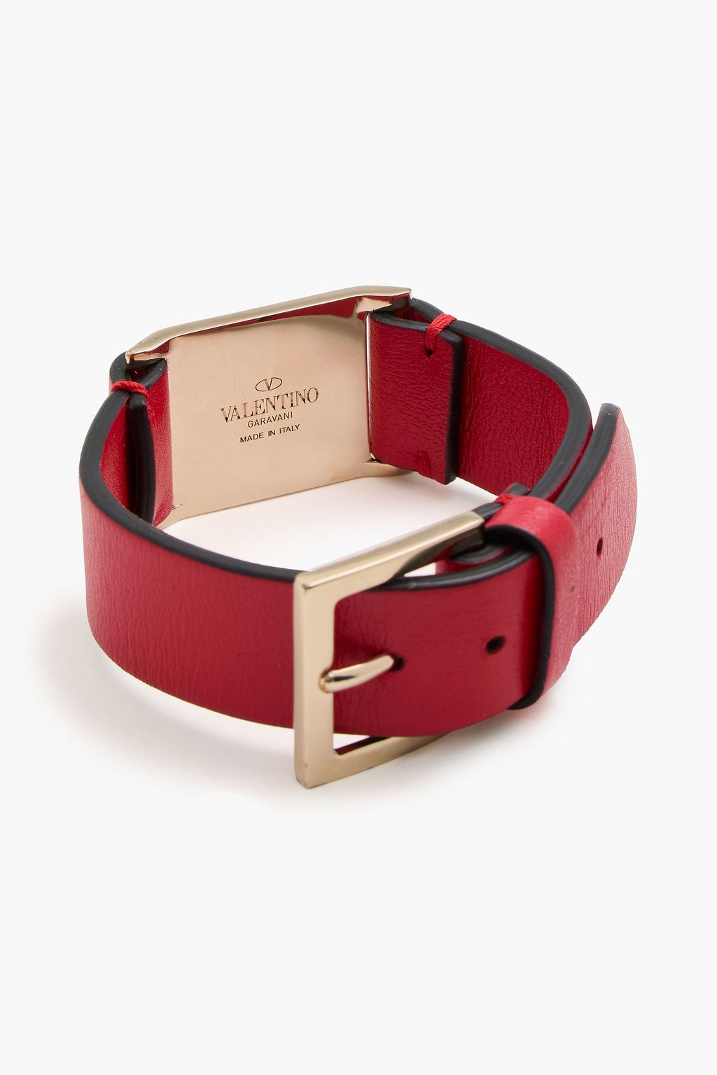 VALENTINO GARAVANI Gold-tone leather bracelet