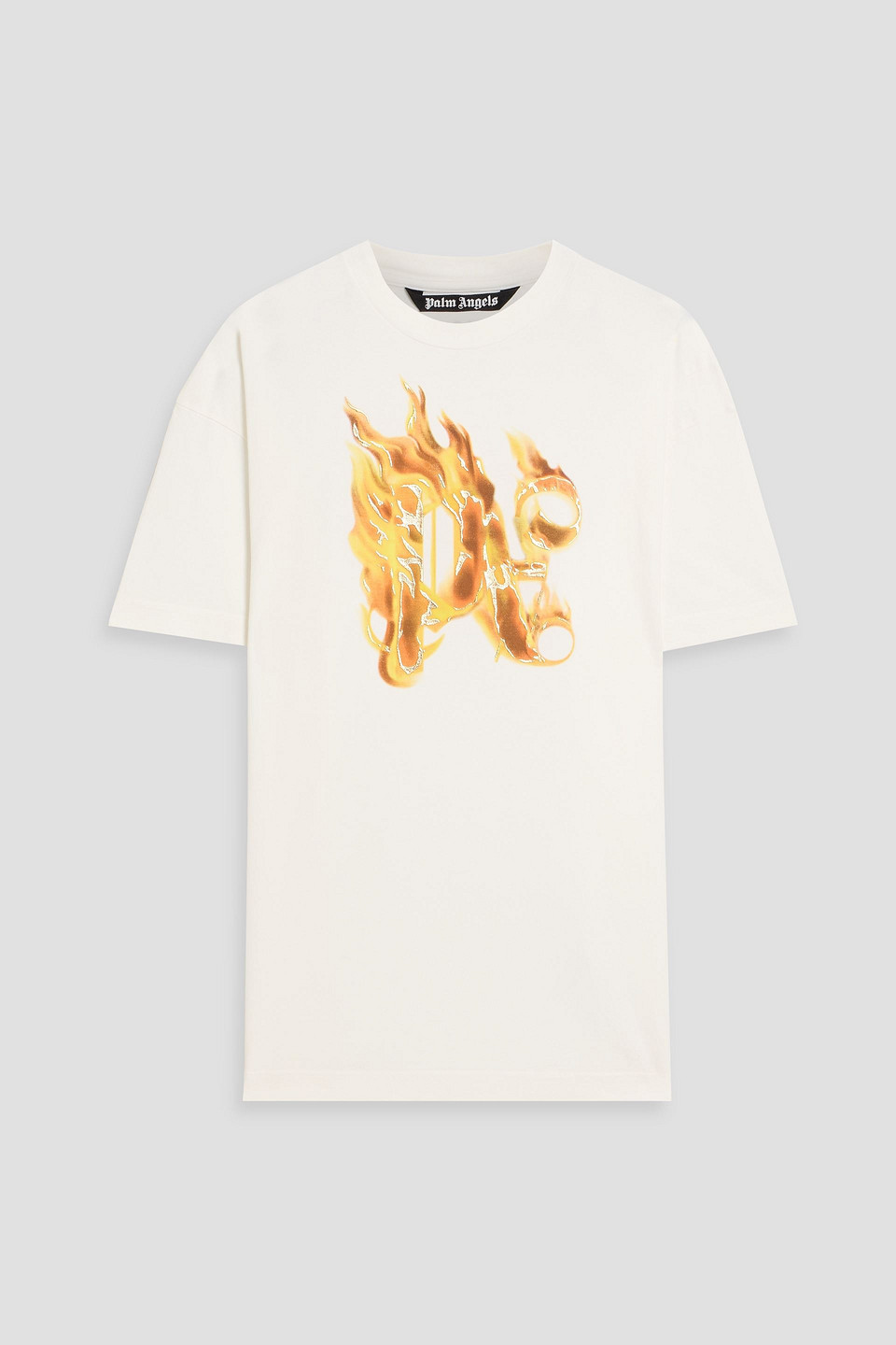 Burning Monogram metallic logo-print cotton-jersey T-shirt