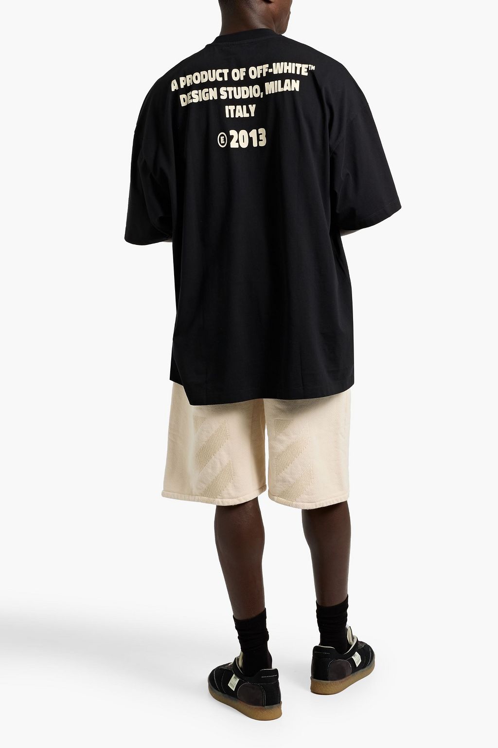 OFF-WHITE™ Crystal-embellished logo-print cotton-jersey T-shirt