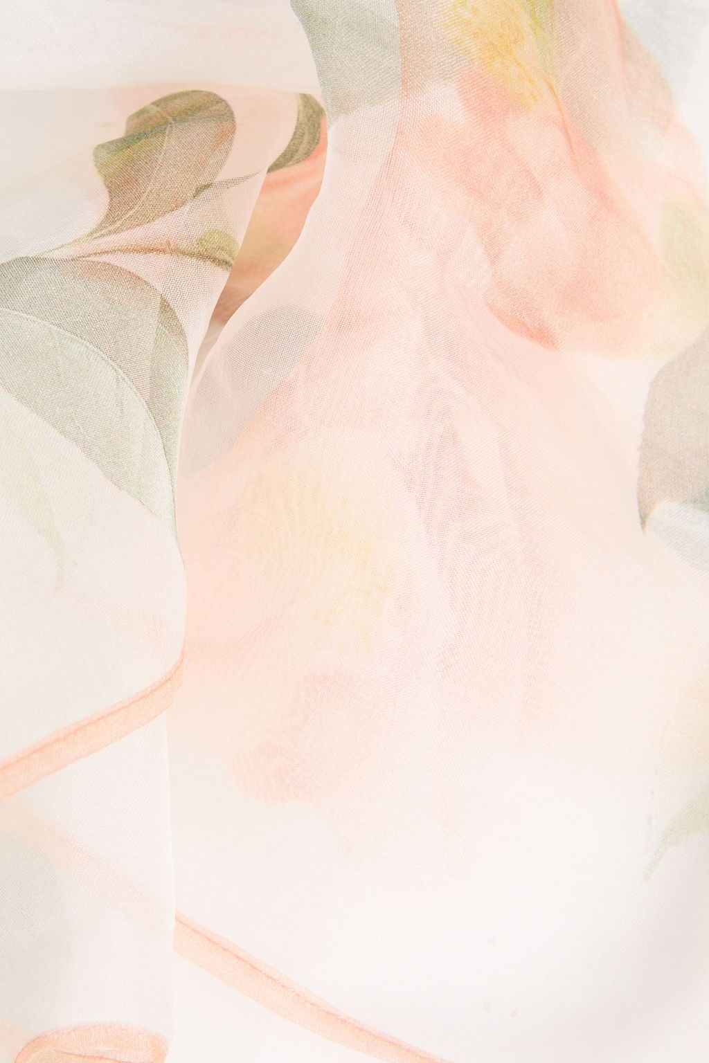 ZIMMERMANN Schal aus Seidenorganza mit floralem Print