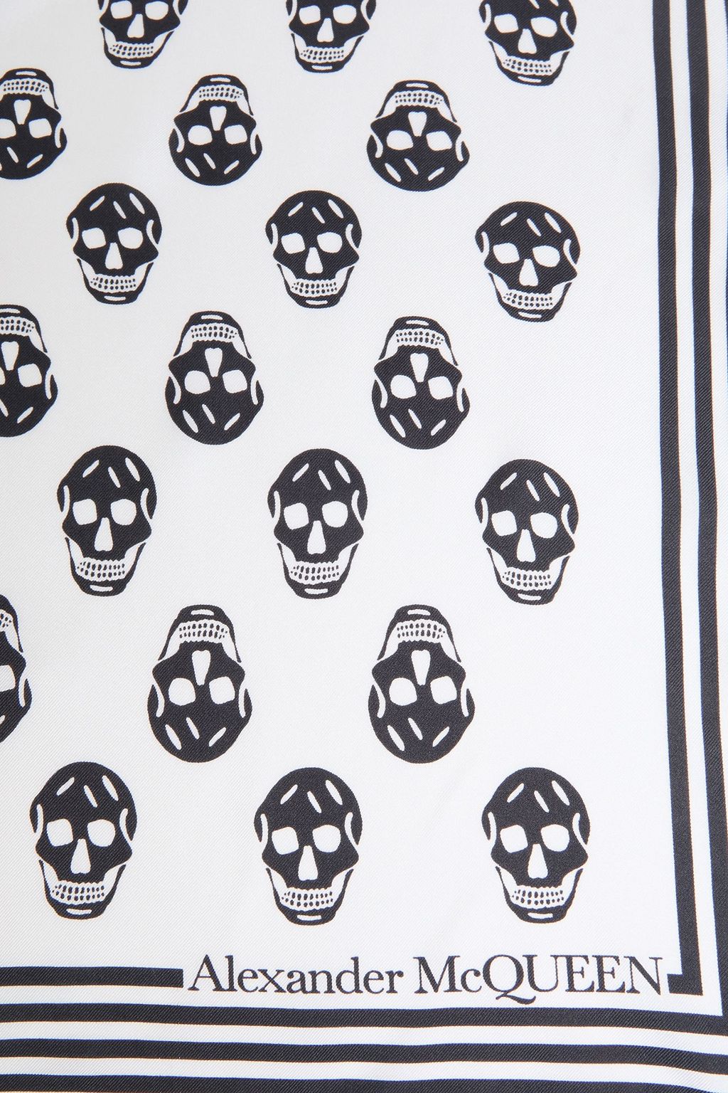 MCQUEEN Bedruckter Schal aus Seiden-Twill