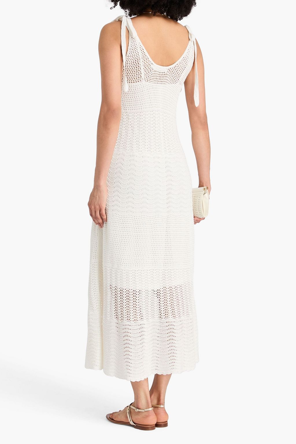 ZIMMERMANN Midikleid aus Häkelstrick aus einer Leinenmischung