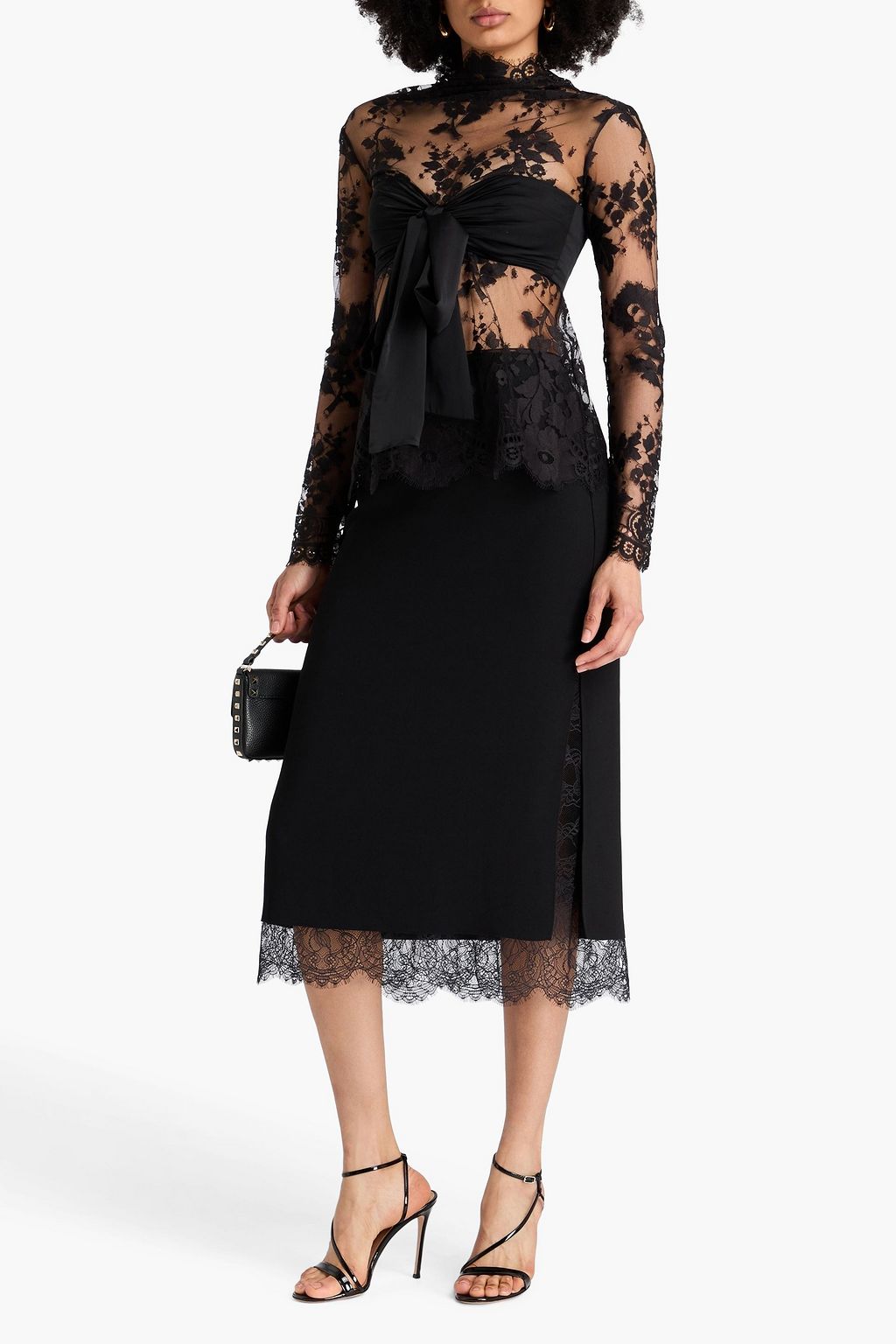 ZIMMERMANN コットン混レース トップス リボン付き