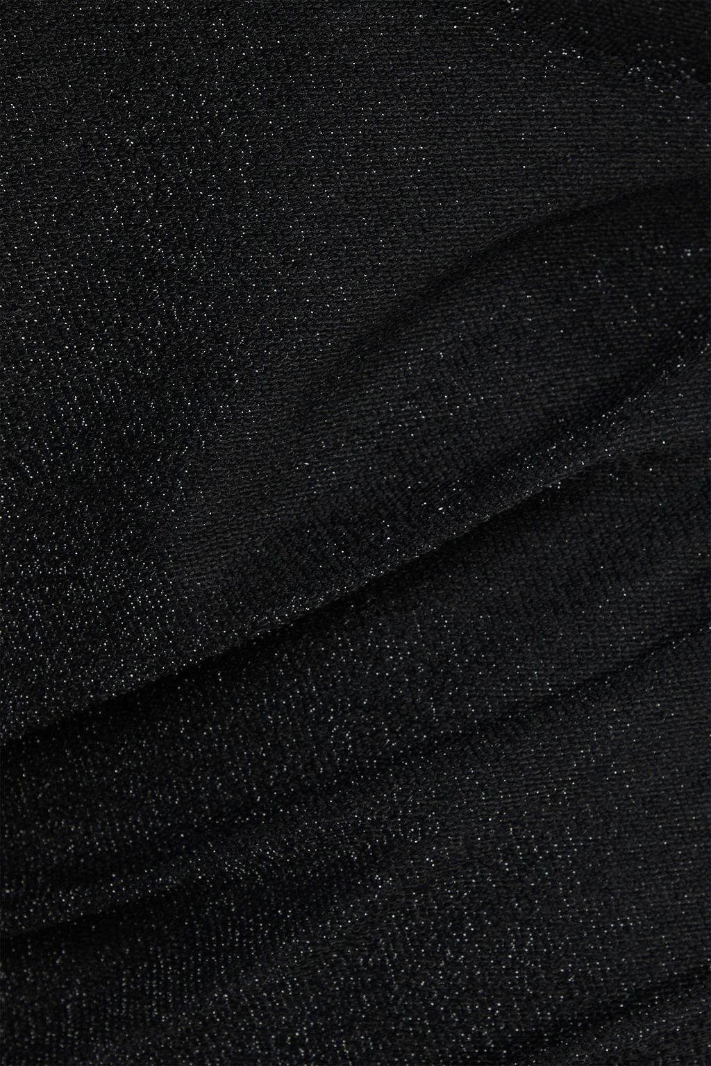 BYTIMO Ruched glittered knitted dress
