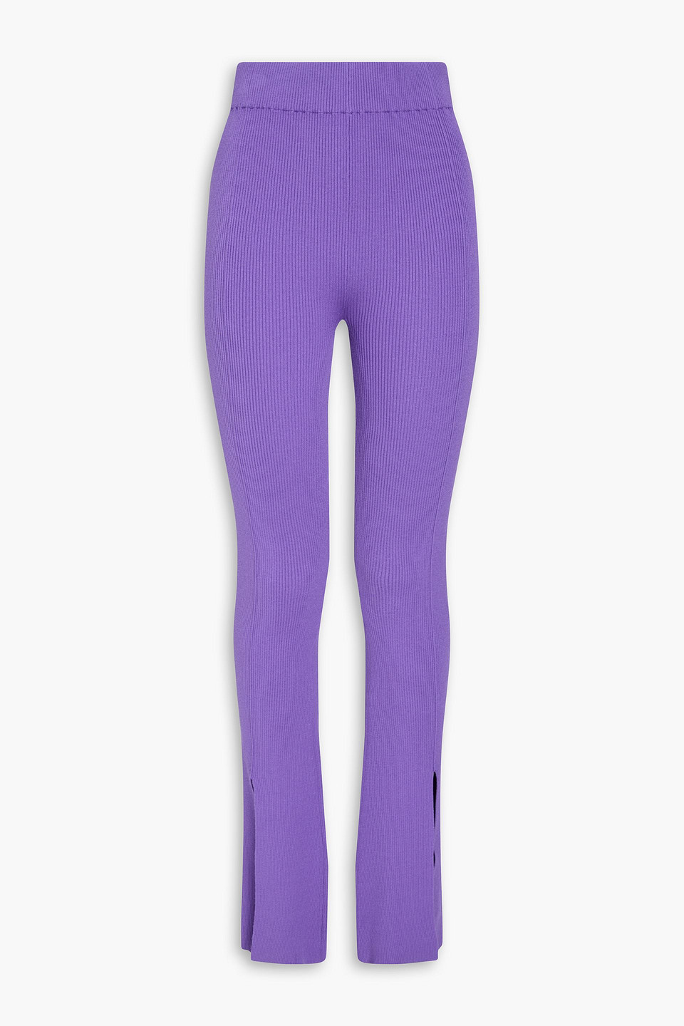 REMAIN BIRGER CHRISTENSEN RIBBED-KNIT FLARED PANTS