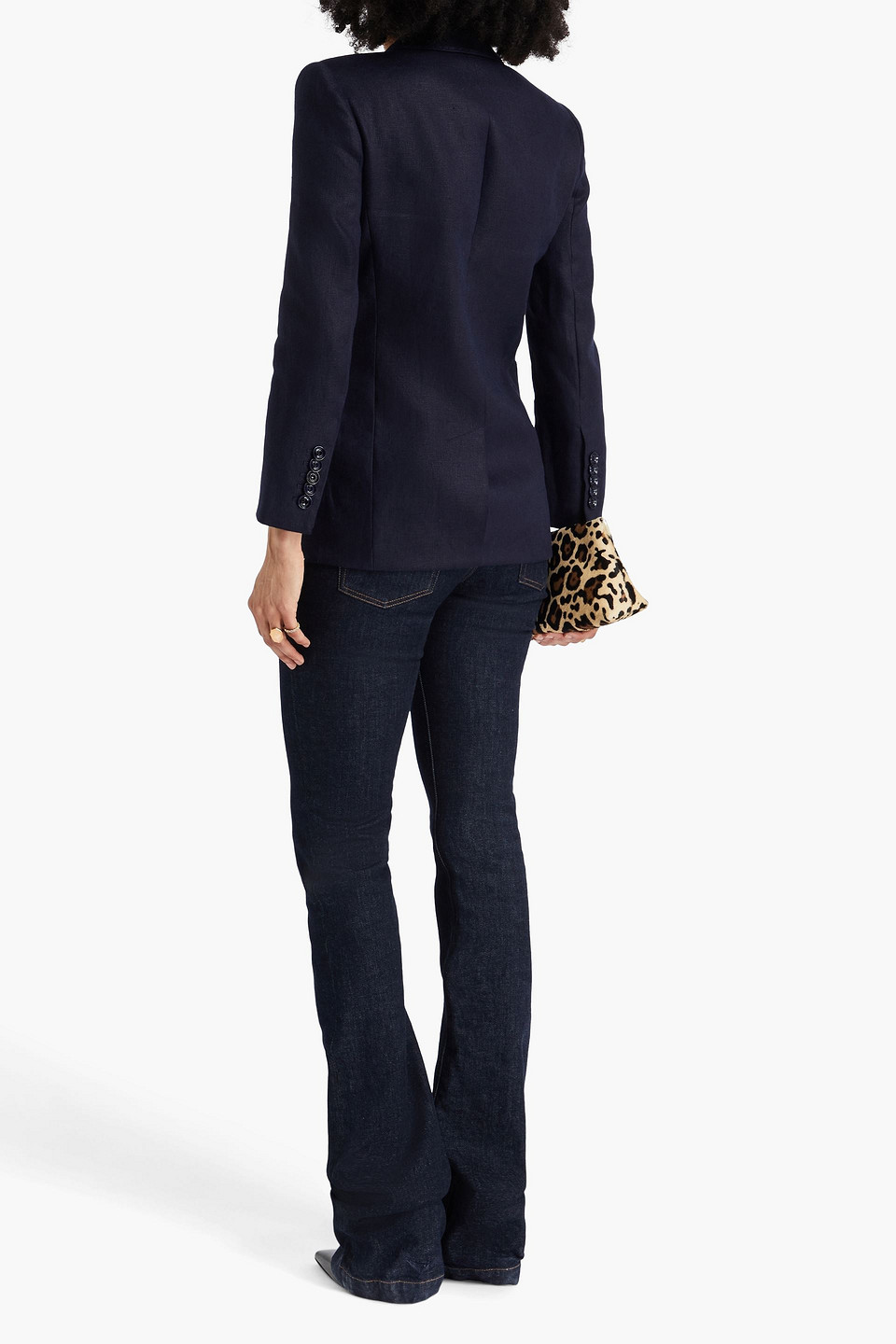 Zimmermann Linen Blazer In Blue
