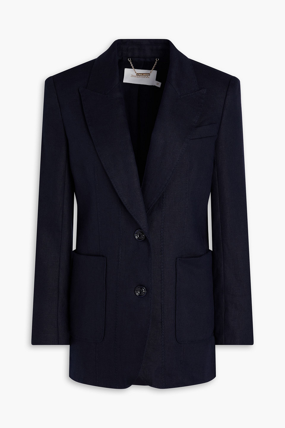 Zimmermann Linen Blazer In Blue