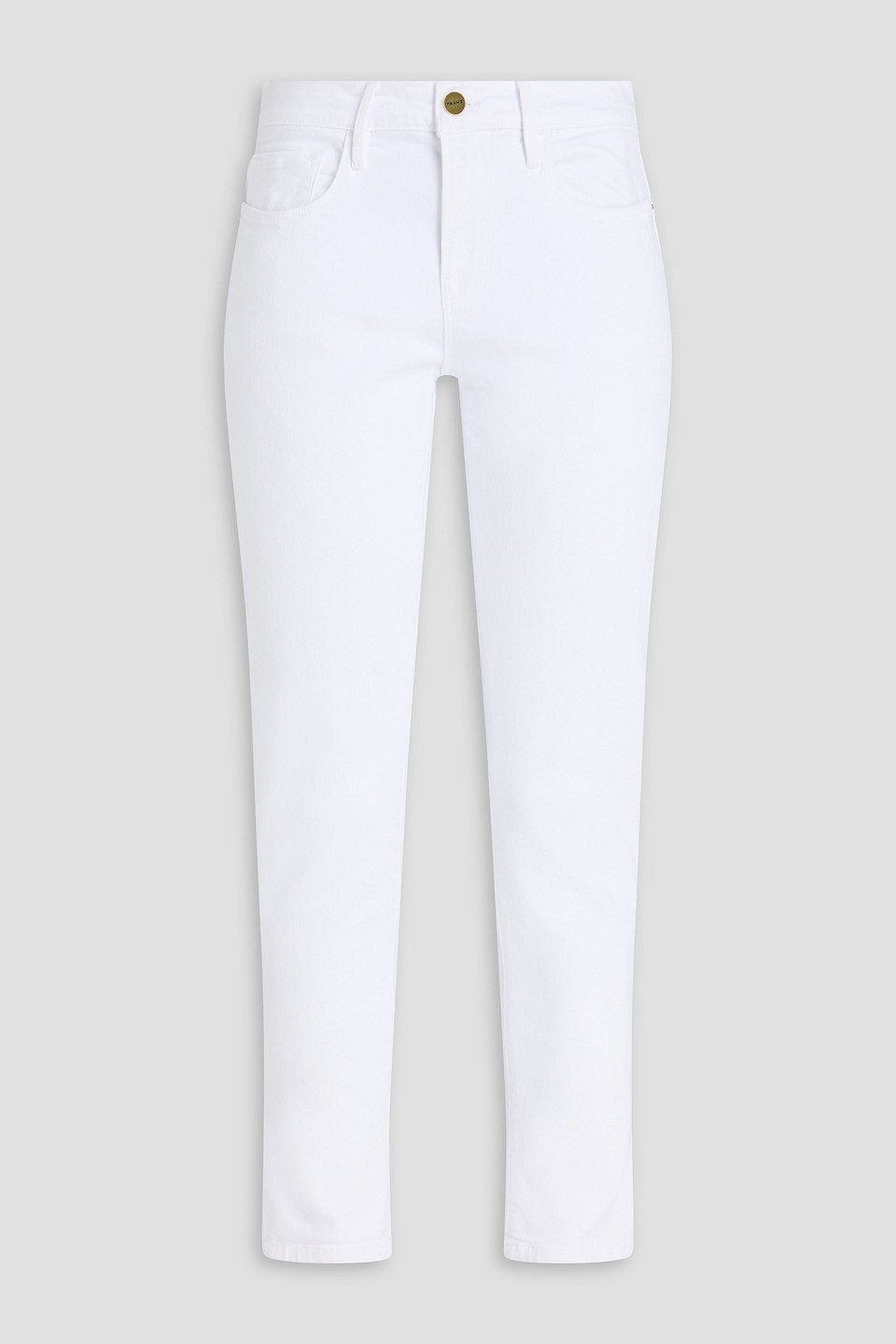 Frame Le High Straight High-rise Straight-leg Jeans In White