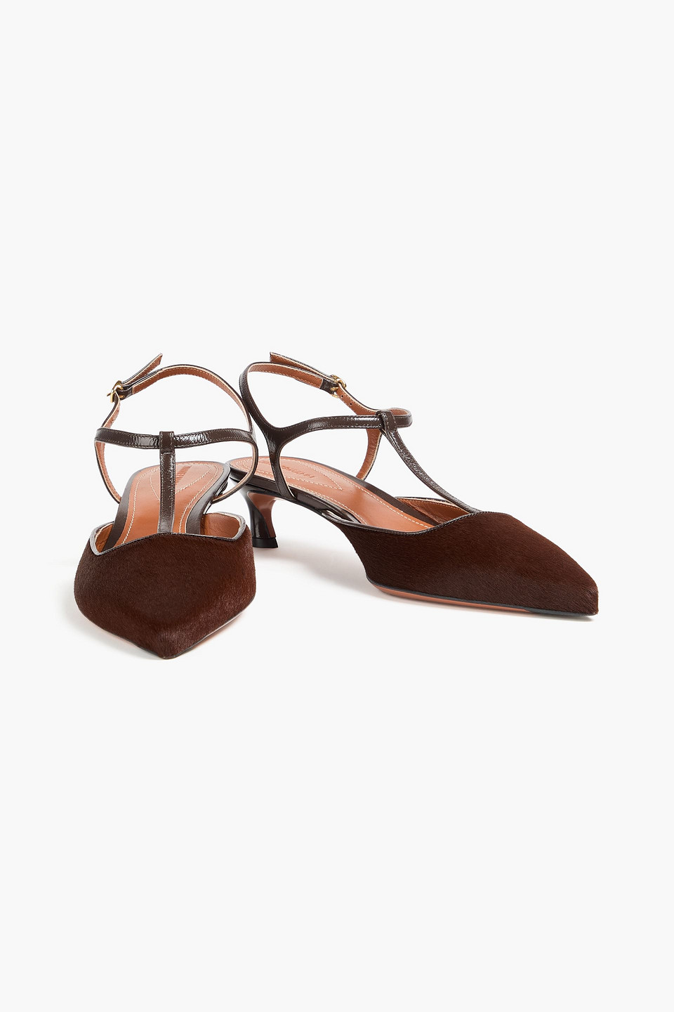 Zimmermann Calf Hair And Patent-leather Pumps In Brown