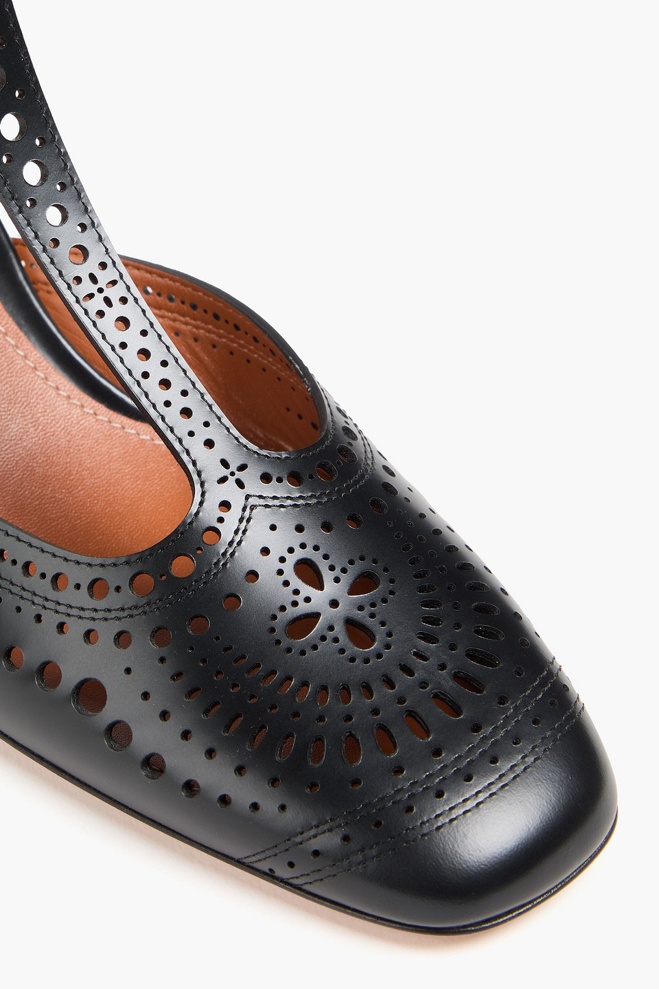 Zimmermann Laser-cut Leather Pumps In Black