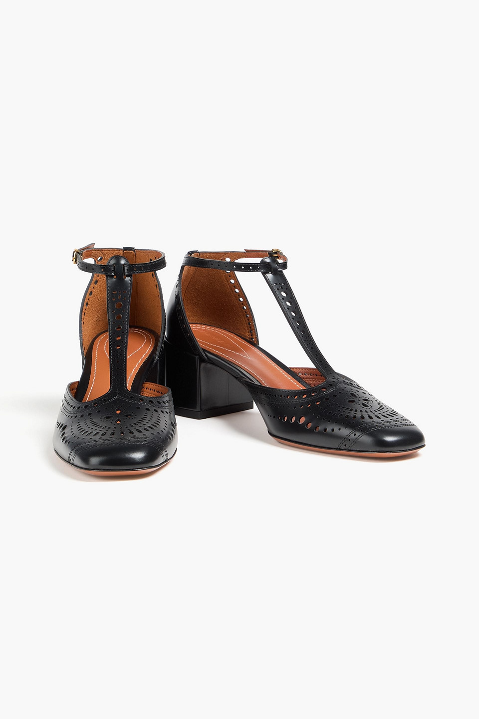 Zimmermann Laser-cut Leather Pumps In Black