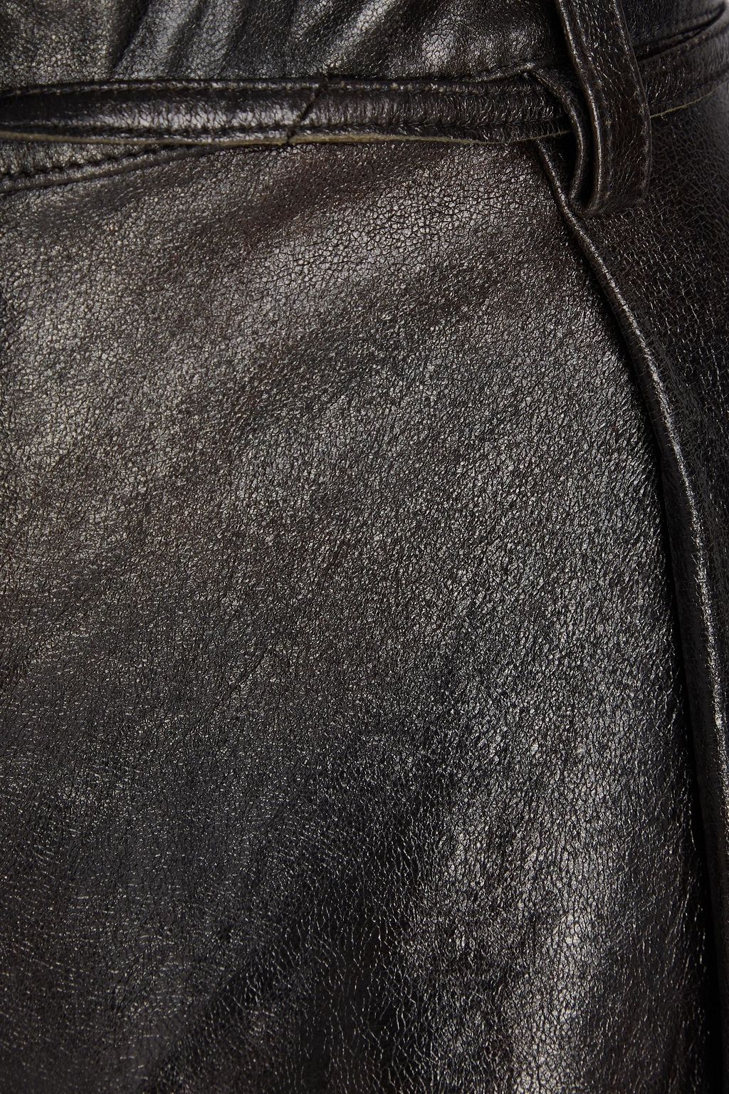 DAY BIRGER ET MIKKELSEN Ricardo pleated leather wide-leg pants