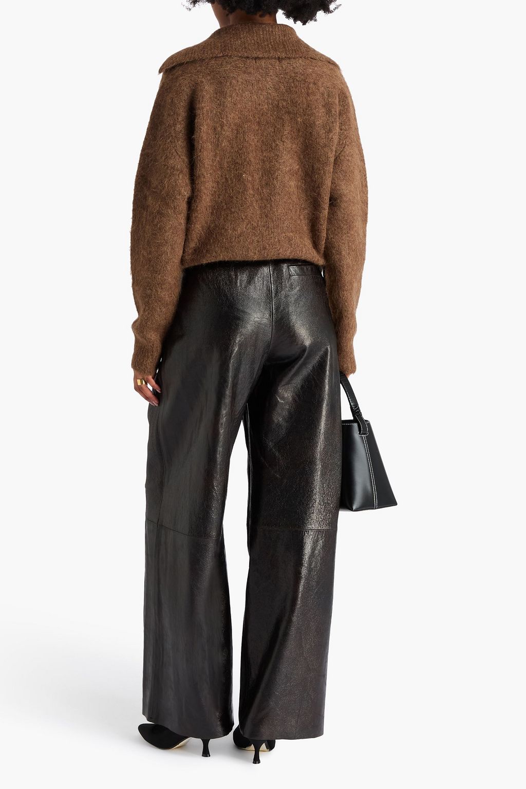 DAY BIRGER ET MIKKELSEN Ricardo pleated leather wide-leg pants