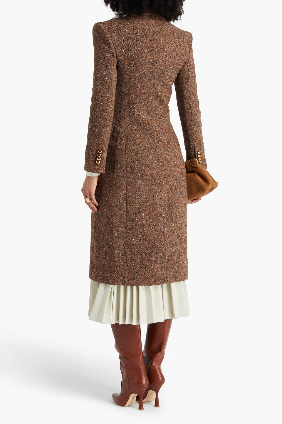  Zimmermann - Double-breasted Donegal Tweed Coat - Brown - 00 
