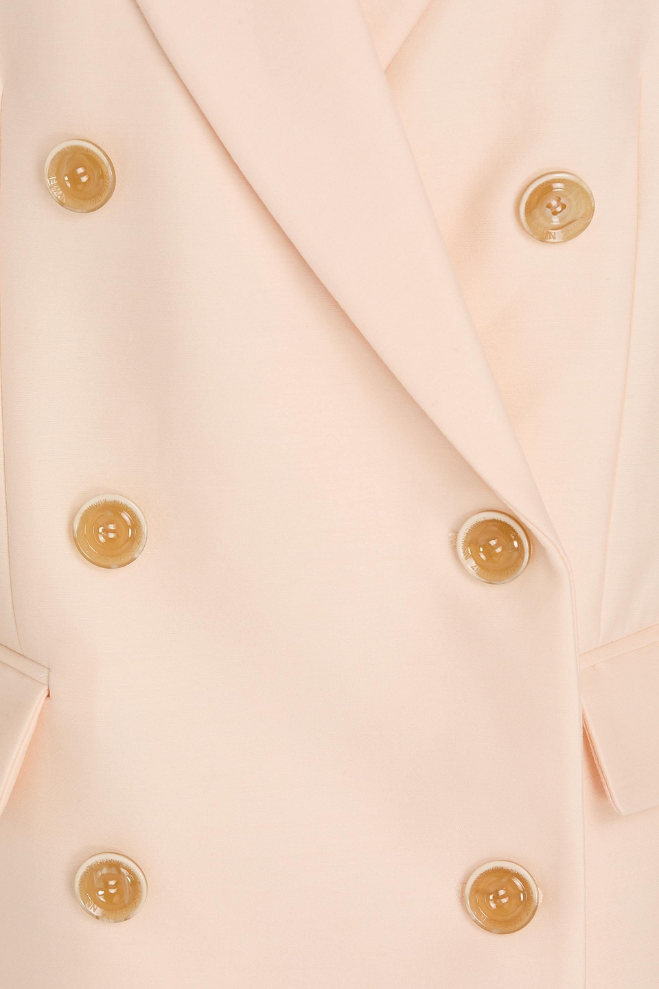 Zimmermann Double-breasted Wool And Silk-blend Blazer In Neutral