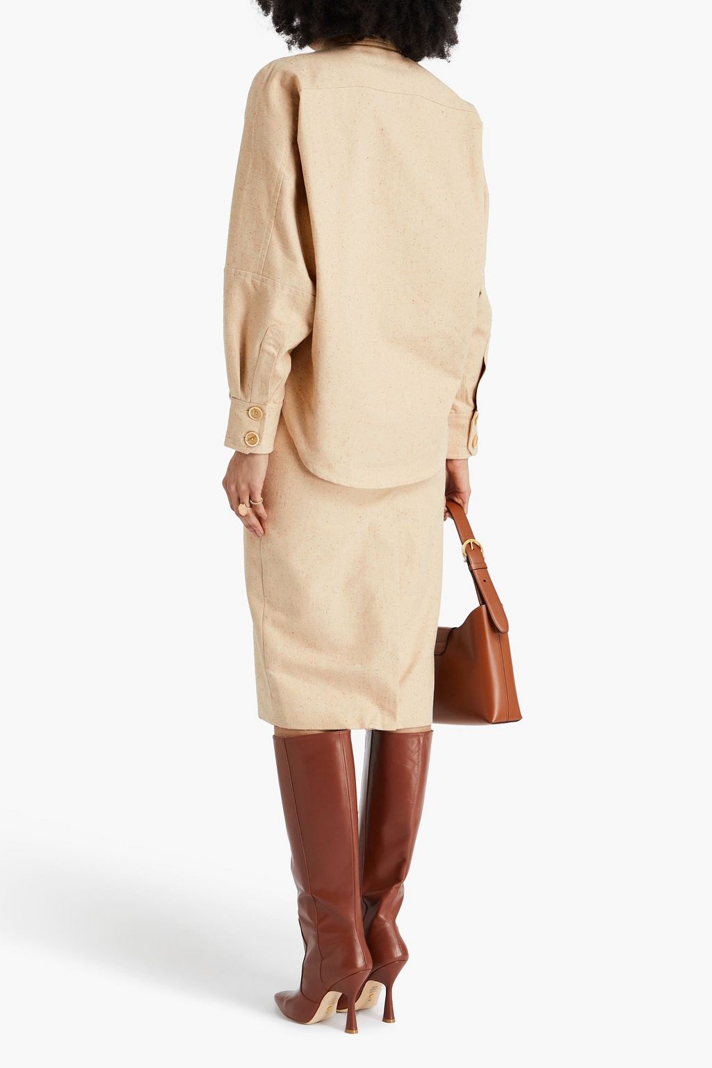 ZIMMERMANN Donegal cotton and silk-blend shirt jacket
