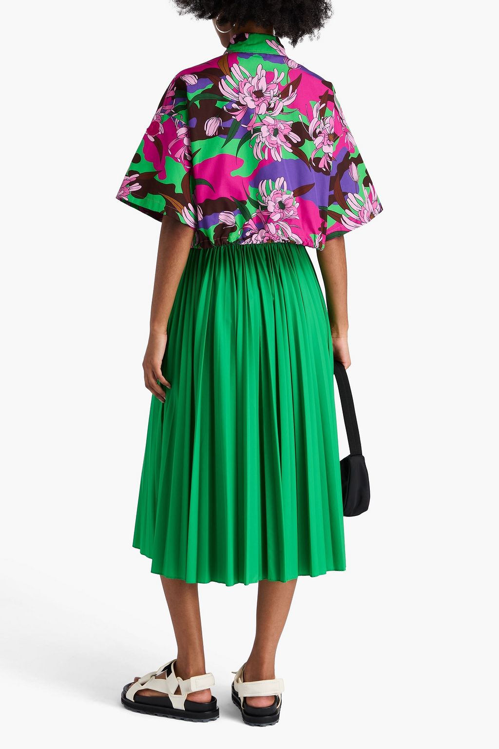 MONCLER Floral-print cotton-poplin shirt