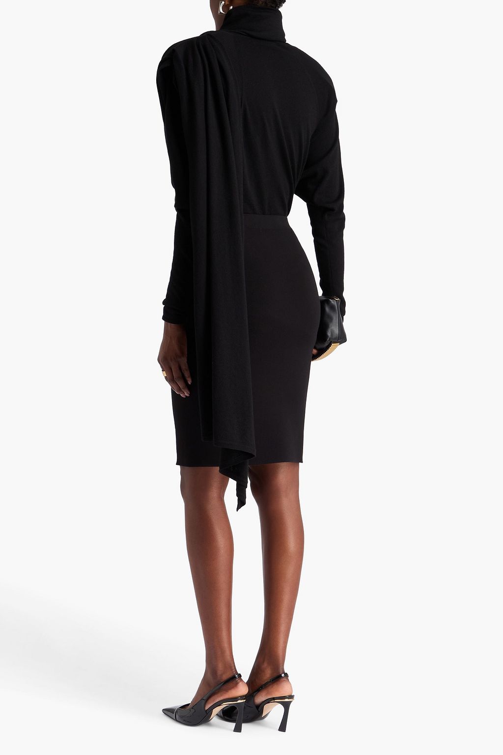 SAINT LAURENT Wool-blend pencil skirt