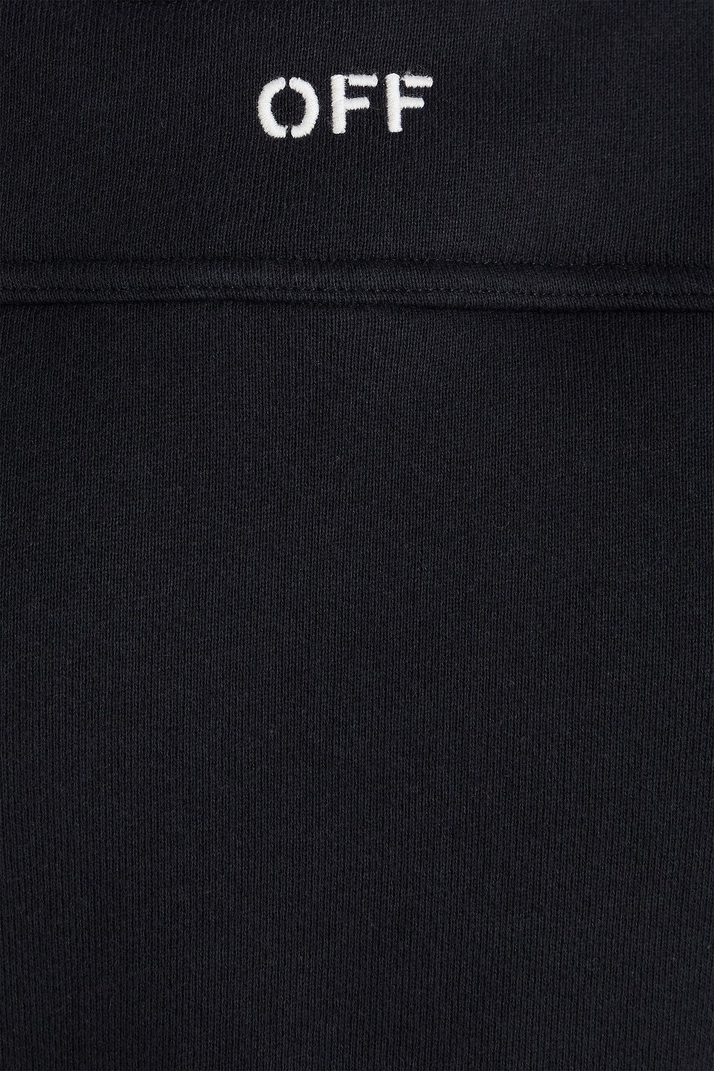 OFF-WHITE™ سويت شيرت قصير من الصوف الناعم والقطن