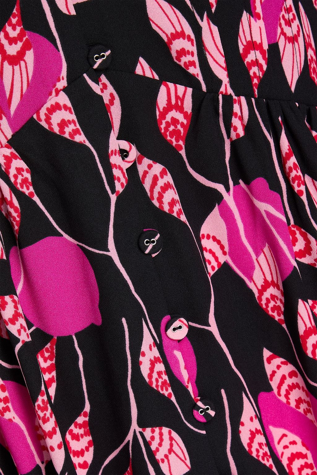 DIANE VON FURSTENBERG クレープ ミディワンピース フローラルプリント