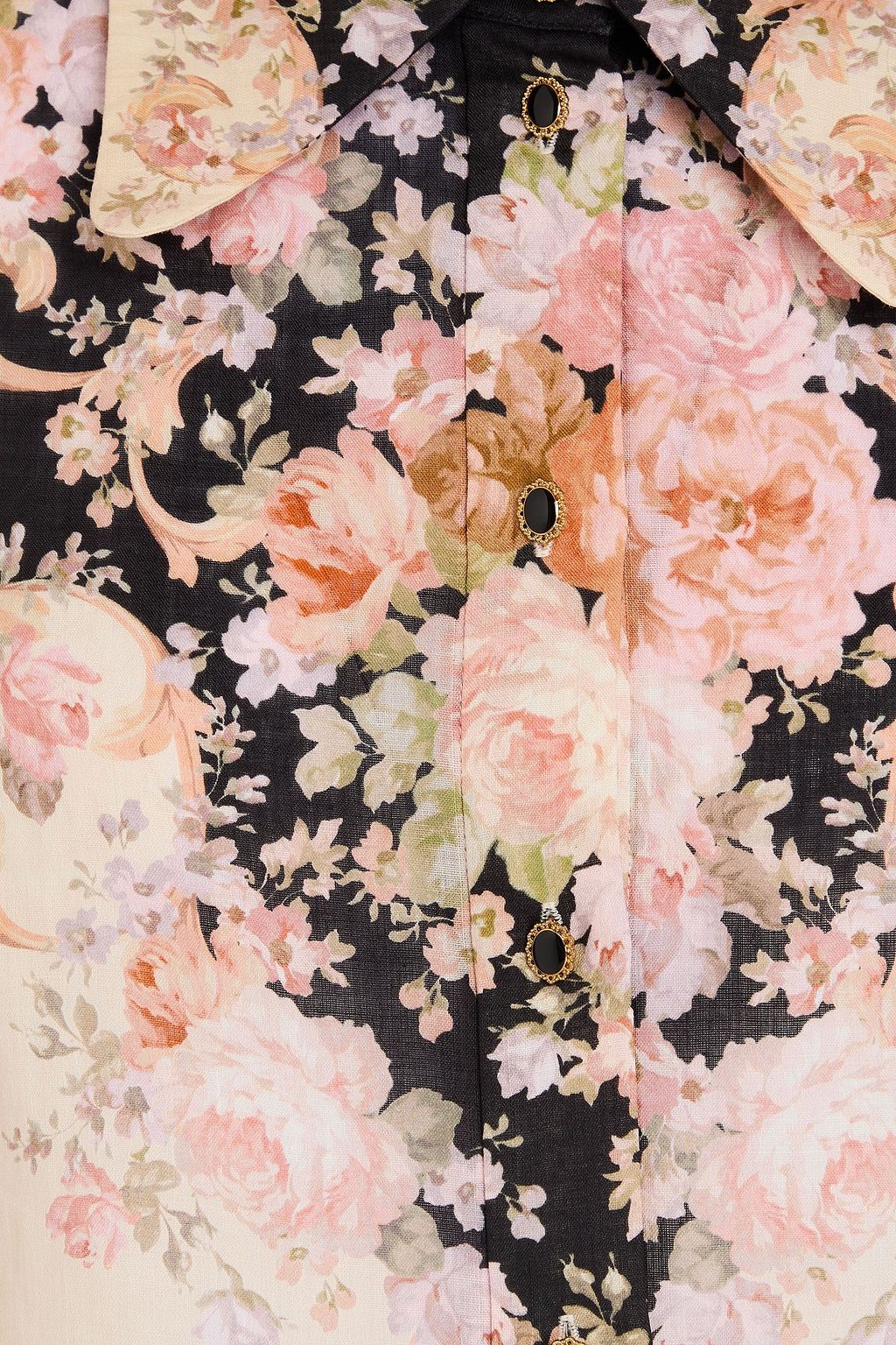 ZIMMERMANN ラミーガーゼ シャツ フローラルプリント