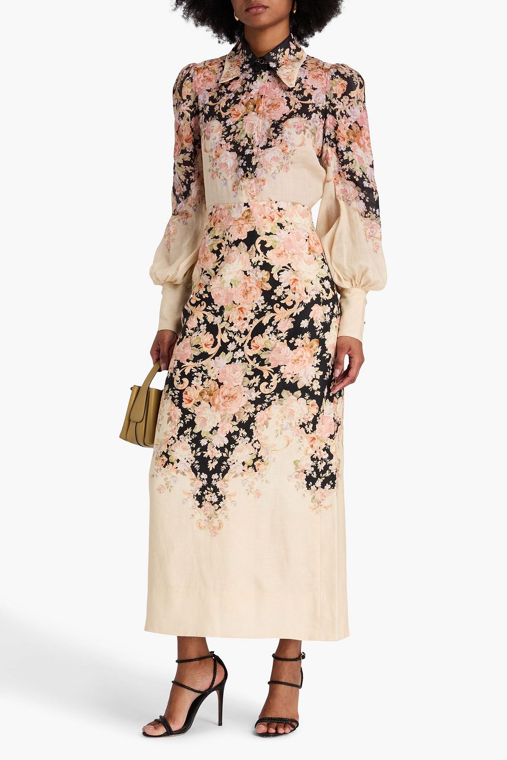 ZIMMERMANN ラミーガーゼ シャツ フローラルプリント