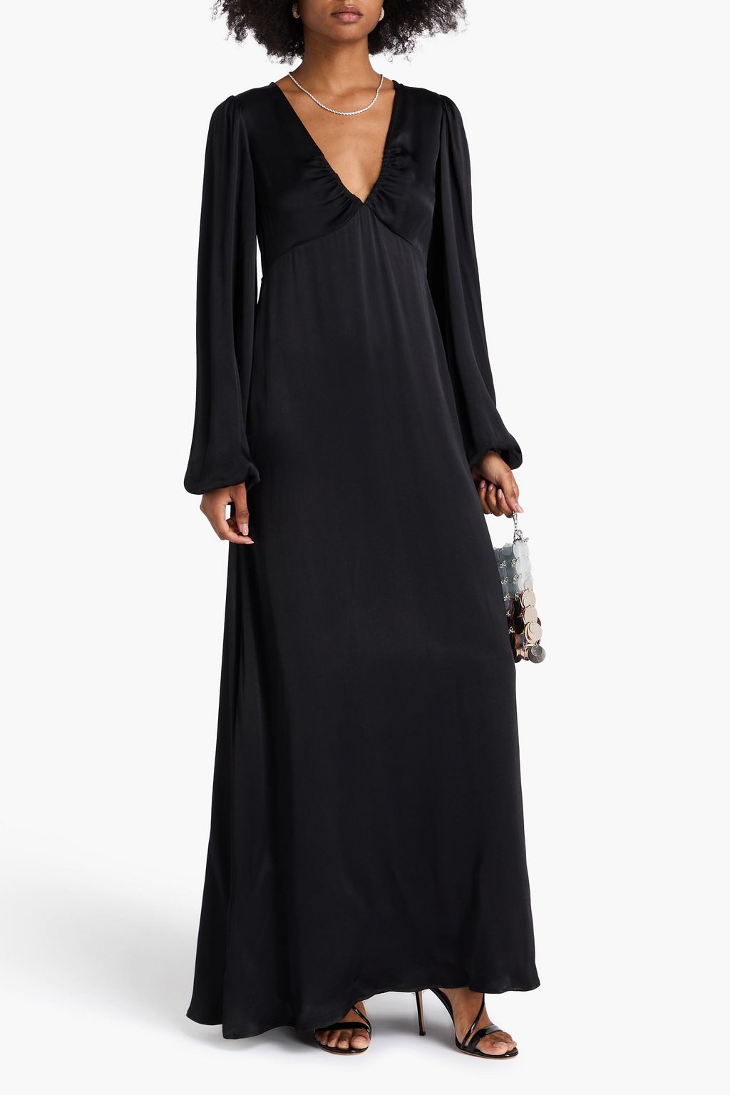 BYTIMO Satin-crepe maxi dress