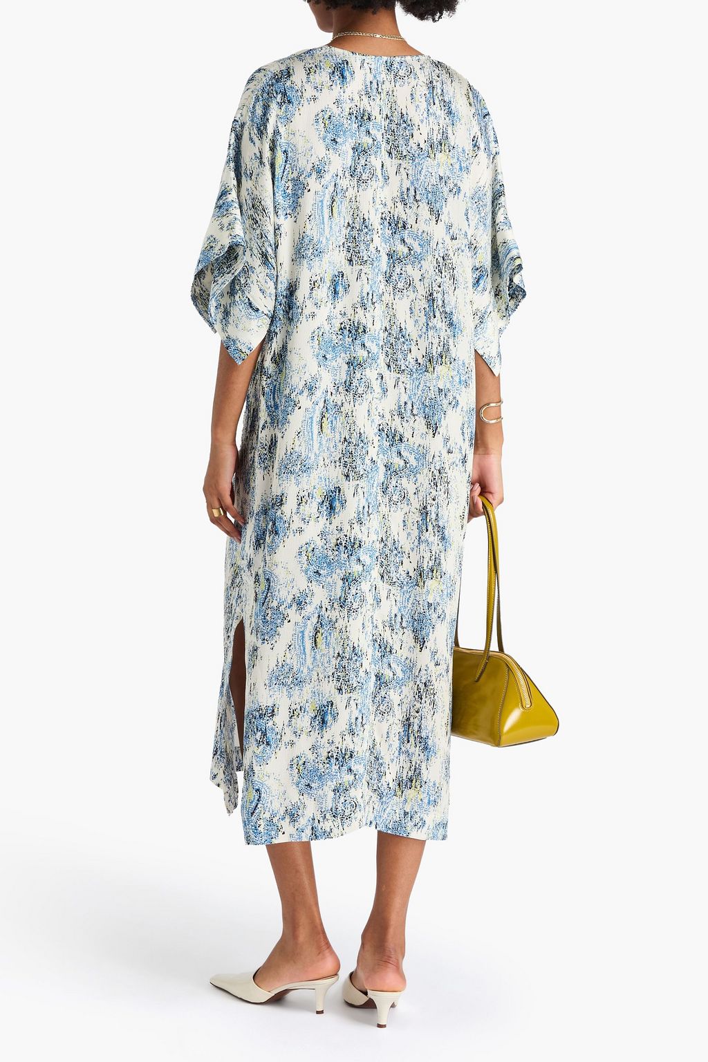 DAY BIRGER ET MIKKELSEN Printed hammered-satin midi dress