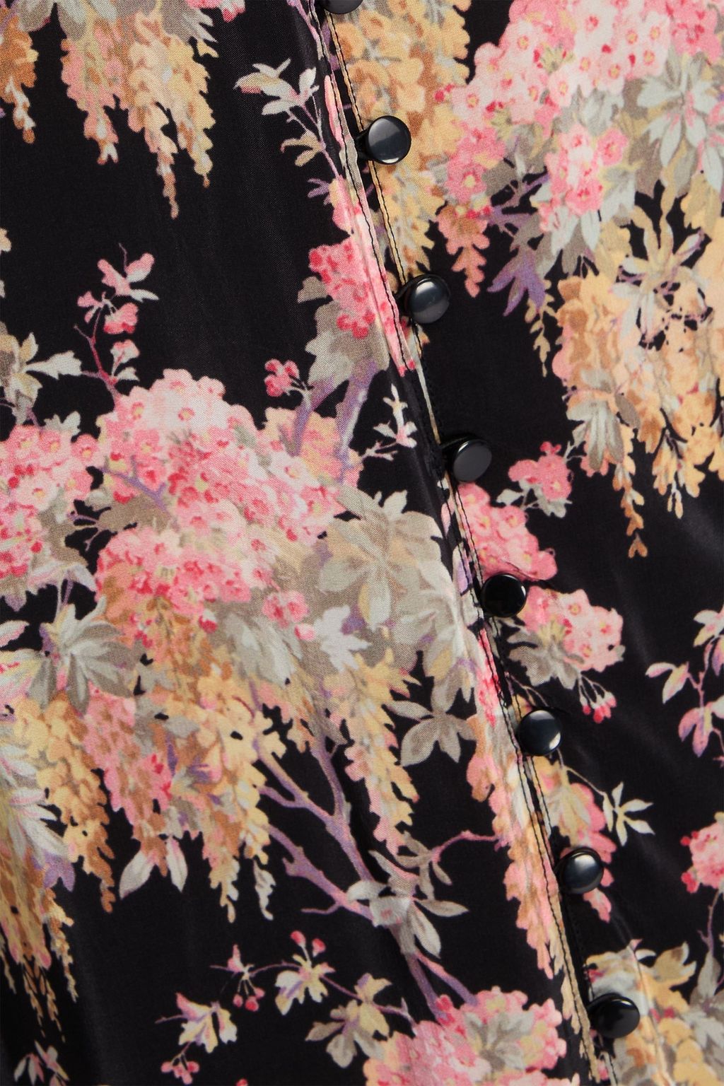 BYTIMO Floral-print crepe de chine maxi dress