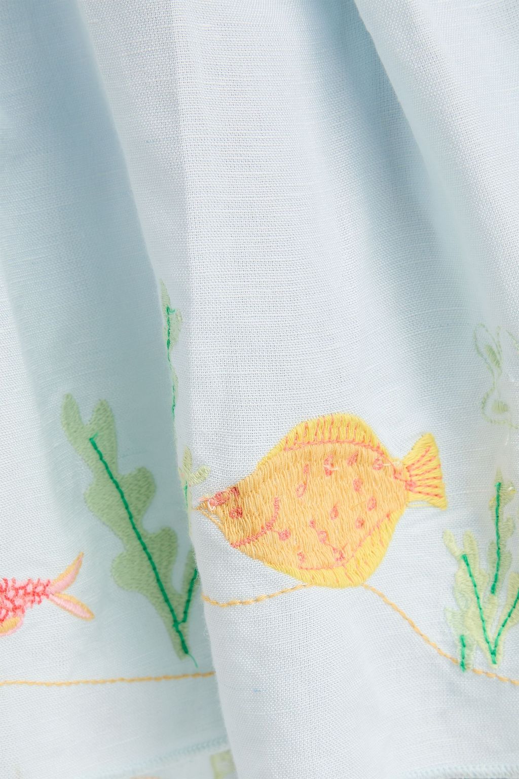 HELMSTEDT Tiered embroidered linen-blend maxi dress