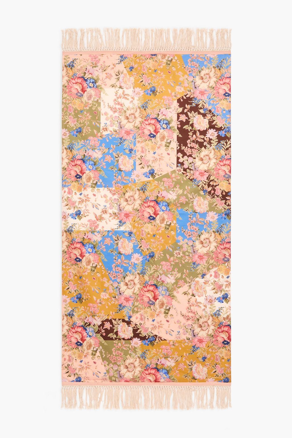 ZIMMERMANN Fringed printed cotton beach towel