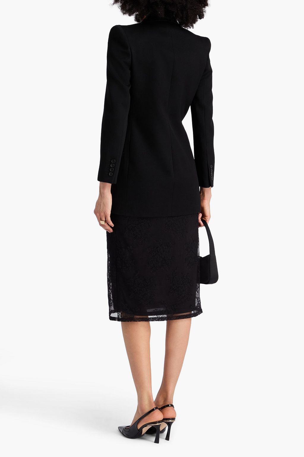 SAINT LAURENT Double-breasted wool-twill blazer
