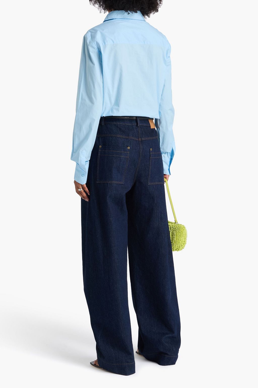 STAUD Twiggy cotton-poplin bodysuit