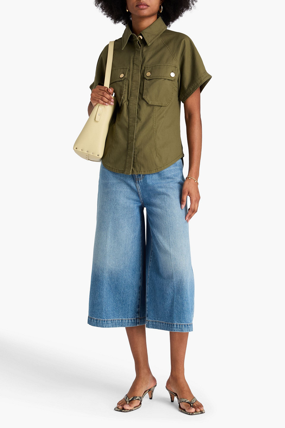 Zimmermann Denim Shirt In Green