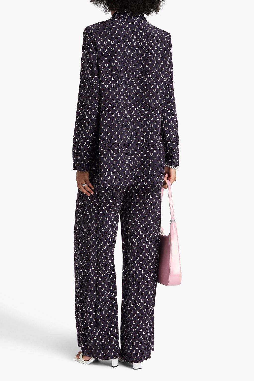 STAUD Madden printed crepe blazer
