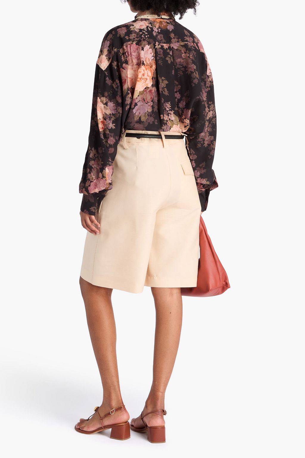 ZIMMERMANN シルククレープ シャツ リボンタイ フローラルプリント