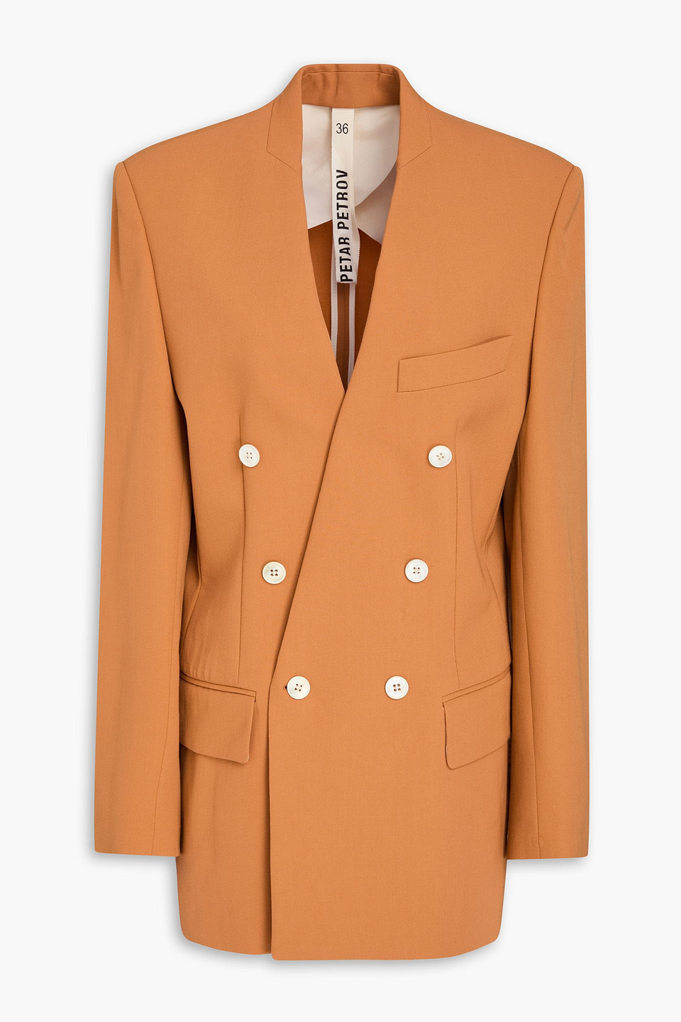 Petar Petrov Doppelreihiger Blazer Aus Einer Wollmischung In Brown