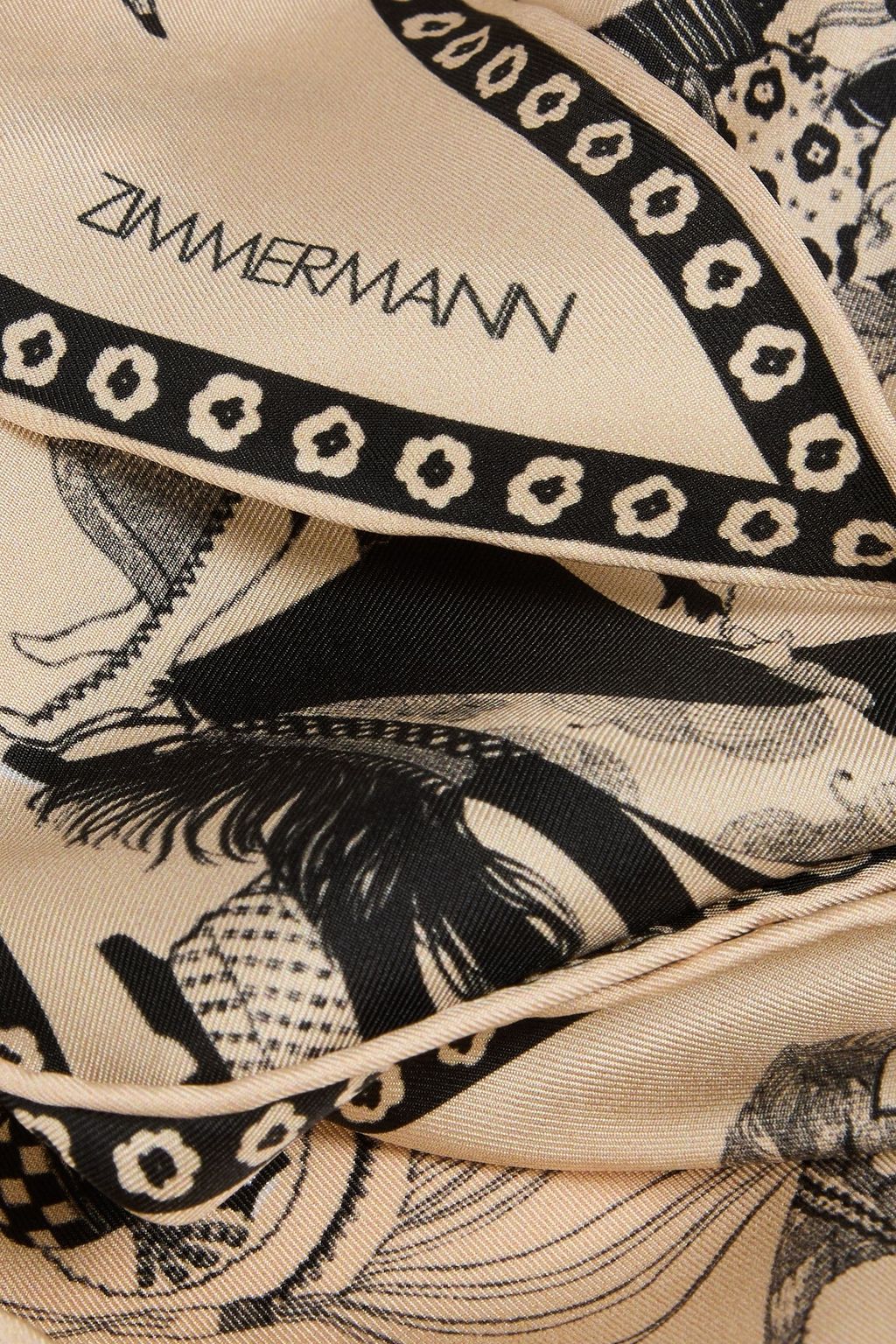 ZIMMERMANN Printed silk-twill scarf