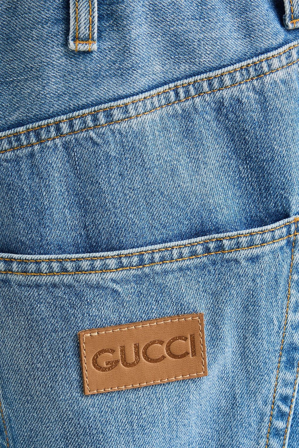 GUCCI 하이라이즈 와이드 레그 진