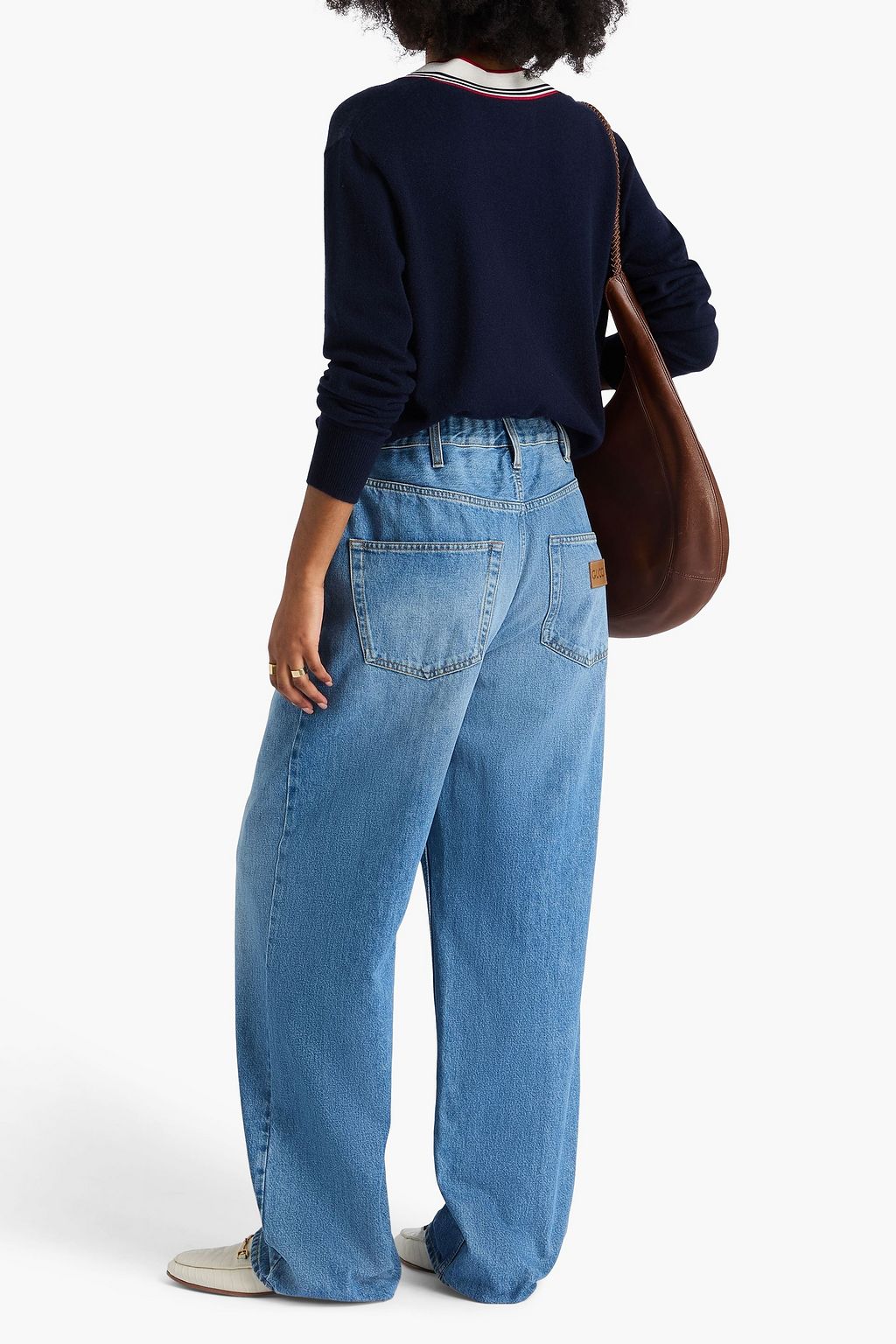GUCCI 하이라이즈 와이드 레그 진