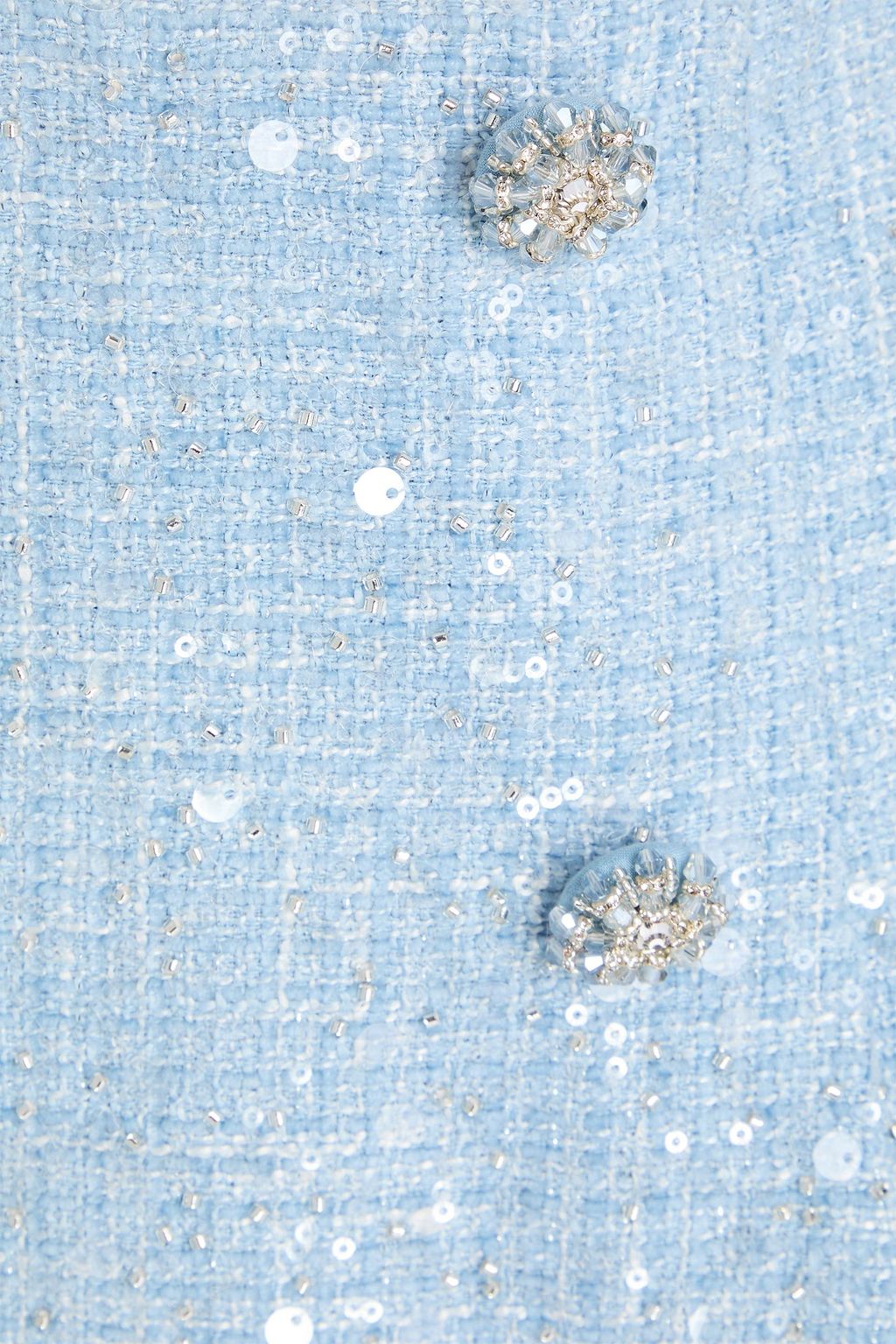 SELF-PORTRAIT Embellished tweed mini skirt