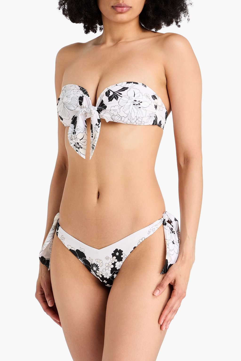 ZIMMERMANN Floral-print bandeau bikini