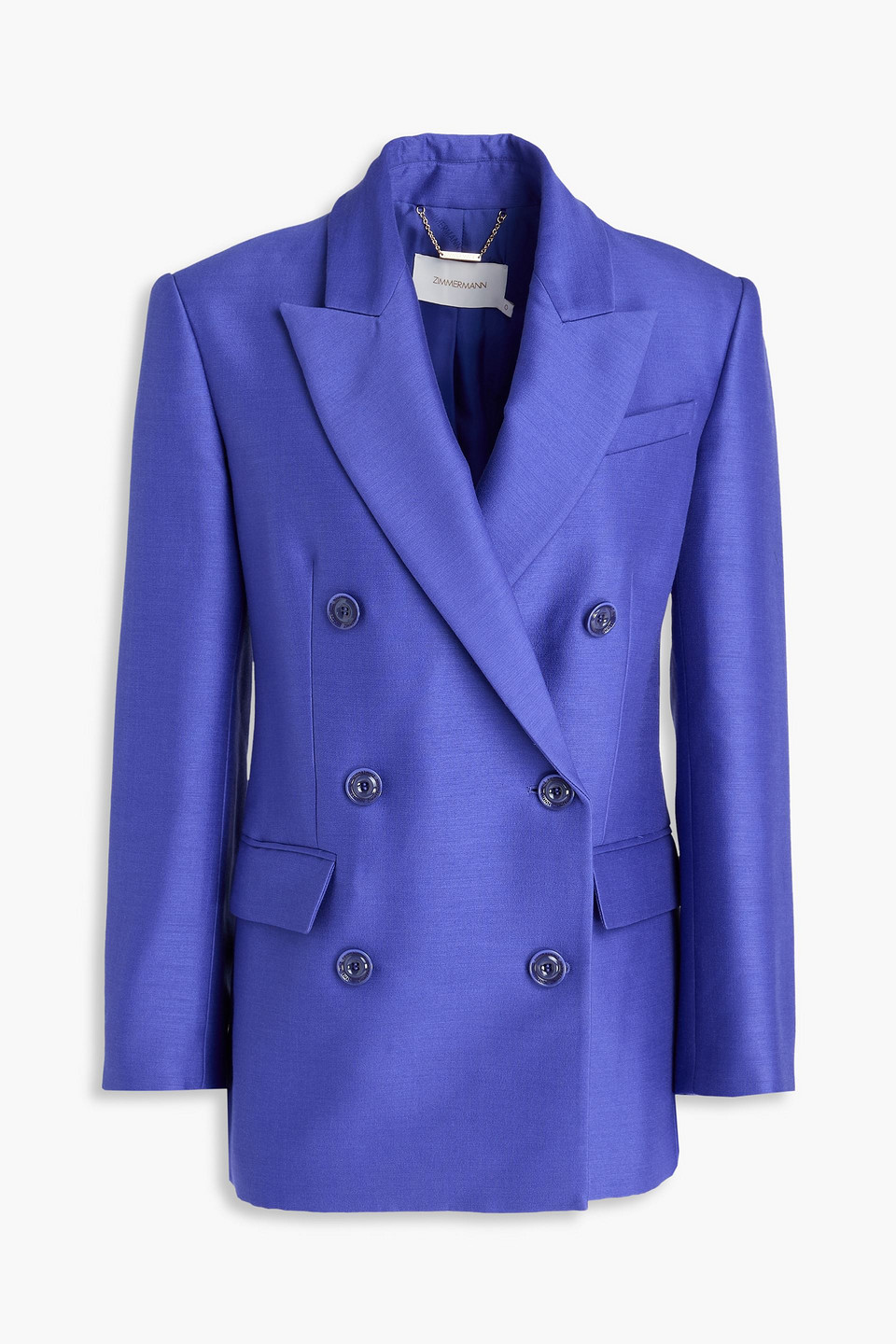 Zimmermann Doppelreihiger Blazer Aus Einer Woll-seidenmischung In Blue