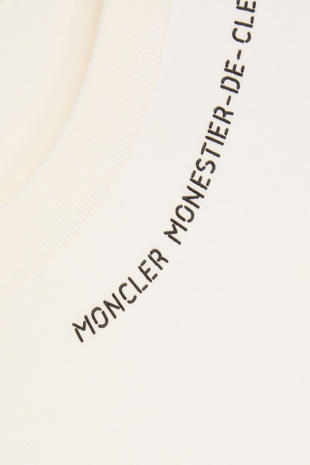 MONCLER コットンジャージー Tシャツ プリント入り